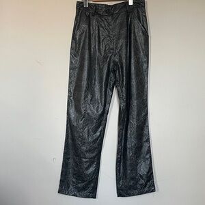 Crazy 8 Girls Shiny Black Dress Pants Straight Leg